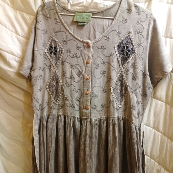 Long casual dress, high waist, - Picture 1 of 3